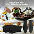 thumbnail image 3 of Cast Iron Skillet Handle Covers Set Non-Slip Silicone Pot Holder Resistant for Kitchen for Pans Griddles Cookware Black, 3 of 6
