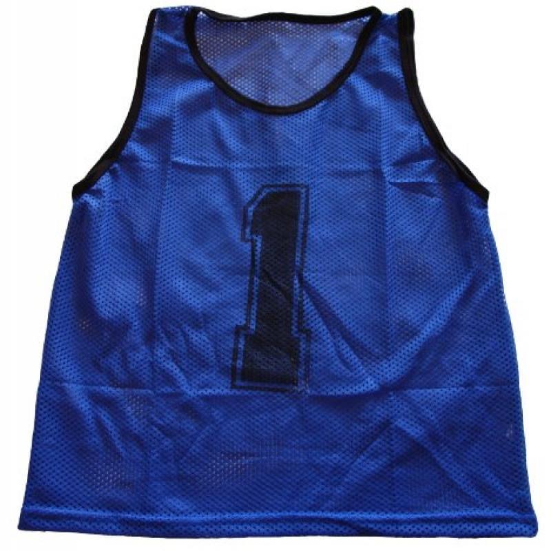 12 QTY SOCCER PINNIES MESH BIBS CHILD KIDS WORKOUTZ YOUTH SCRIMMAGE VESTS BLUE 
