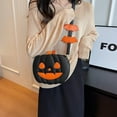 thumbnail image 4 of Wadada Halloween Purse Pumpkin Purse Crossbody Bag Novelty Devil Shoulder Bag PU Leather Halloween Pumpkin Crossbody Purse, 4 of 8