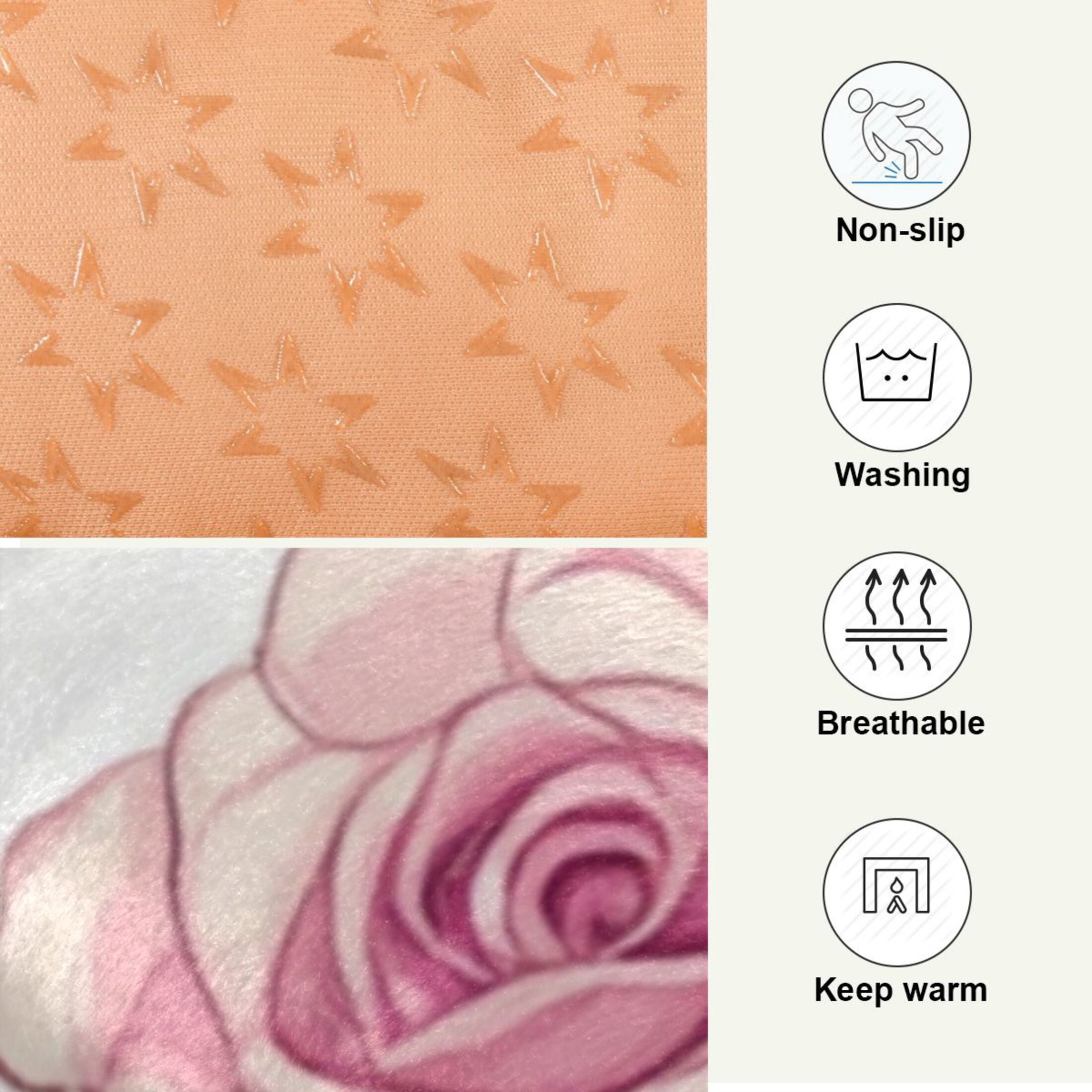 Qxltty Pink Rose Ped Pad Wear-resistant and Hard to Bite Through Sleeping Pad for Small Medium Large Dogs Winter Pet Bed 36×24in
