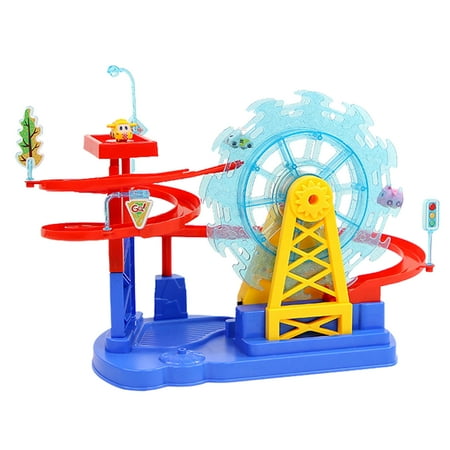 

Younar Children s Car Adventure Ferris Wheel Carnival Toy 3D Rotating Ferris Wheel Building with Track and Car 3 Modes Sound and Light Effects Powered By USB and 3 AA batteries for Adults and Kids
