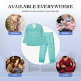 thumbnail image 7 of KLL Blue And Turquoise Sleepwear Mens Flannel Pajamas,Long Cotton Pj Set, 7 of 7