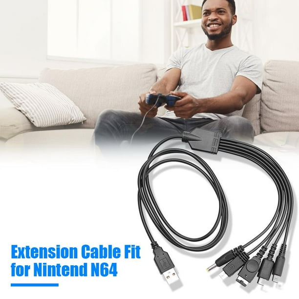 Cable cargador USB 5 en 1 compatible con Nintend NEW 3DS XL NDS Lite NDSI LL WII U