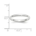 thumbnail image 3 of 10k White Gold 2.5mm Half Round Wedding Band Size 11.5 1WHR025, 3 of 4