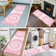 thumbnail image 5 of 2'x6' Rug Runners for Hallways Kitchen, Pink White Ombre Non Slip Entryway Beside Floor Carpet Runner, Modern Romantic Ethnic Boho Tie Dye Washable Laundry Room Bedroom Throw Rugs Mat for Family Pet, 5 of 8