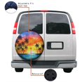 thumbnail image 4 of KAKALAD Palm Trees Silhouette At Sunset 02 Spare Tire Cover Universal Vehicle Accessories Buckle Car Tools 17”in, 4 of 6