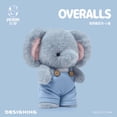 thumbnail image 6 of JOOKI Overalls Series Plush Toys - Kawaii Elephant Plush Doll Soft Sleeping Pillow Companion Animal Plush toys Stuffed Animal Plush Simulated Animals Plush Dolls for Christmas Easter Birthday Gifts, 6 of 8