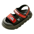 thumbnail image 1 of GiLiling Kids Closed-Toe Sport Sandals, Anti-Collision Toe Cap Adjustable Hook-and-Loop Straps, Non-Slip PVC Sole Breathable Summer Sandals (Black, 5.5-6 Years), 1 of 3