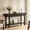 Black, variant on Fnova 70.87" Farmhouse Console Table, Wood Entryway Table with Carved Design & Storage Shelf, Slim Sofa Table for Living Room Hallway, Black