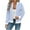 Light Blue*1, variant on Waffle Knit Jackets for Women Fashion Plaid Jacket Fall Winter Shacket Casual Full Zip Up Long Sleeve Coat with Pockets Black M