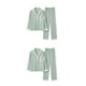 thumbnail image 4 of Minnieouse Conjunto de pijama de satén para mujer de aspecto romántico - Conjunto de pijamas cortos de mujer de ajuste y cómodo sexy Conjunto B6803 L, 1 2Conjunto, 4 of 6