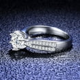 thumbnail image 5 of Anillo de moissanita, propuesta de boda, anillo de plata esterlina, anillo de diamantes de moissanita de seis garras, reina, 5 of 5