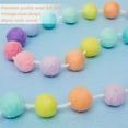 thumbnail image 2 of Guirnalda de bolas de fieltro de lana con pompones de colores, 2 metros de largo, 24 bolas para carnaval, Pascua, Halloween, Acción de Gracias, Navidad, pared (colores del arco iris, 3 piezas), 2 of 7