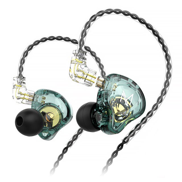 TRN MT1 Auriculares Auriculares indoloros a prueba de sudor Auriculares con cancelación de ruido Auriculares para correr Silicona Conducción Altavoz Runner sin micrófono Verde seitruly EL005144-01B