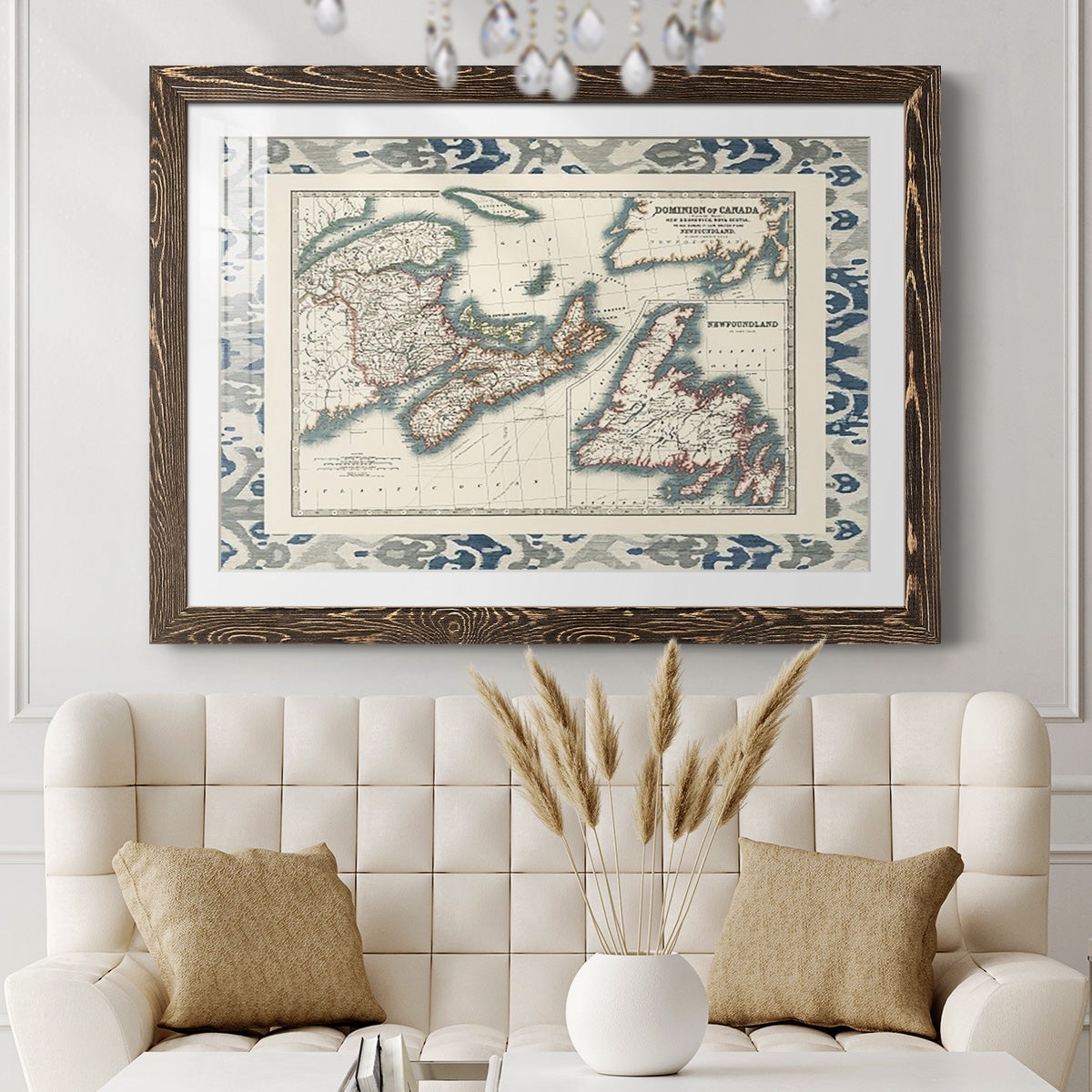 Bordered Map of Canada-Premium Framed Print - Ready to Hang