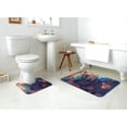 thumbnail image 4 of Yiaed Colorful Feather Owl Print Bathroom Mat Set 2 Pieces Mat Anti-Skid Pad Ultra Soft and Absorbent Bathroom Bath Mat Contour Bath Rugs for Toilet Base, 4 of 6