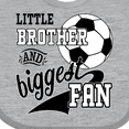 thumbnail image 4 of Inktastic Little Brother and Biggest Fan Soccer Player Boys Baby Bib, 4 of 4