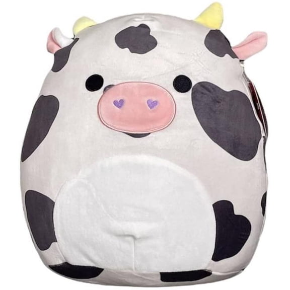 Squishmallows Official Kellytoy Valentines Squad Squishy Soft Plush Toy Animal (12 Inch, Colin Cow)