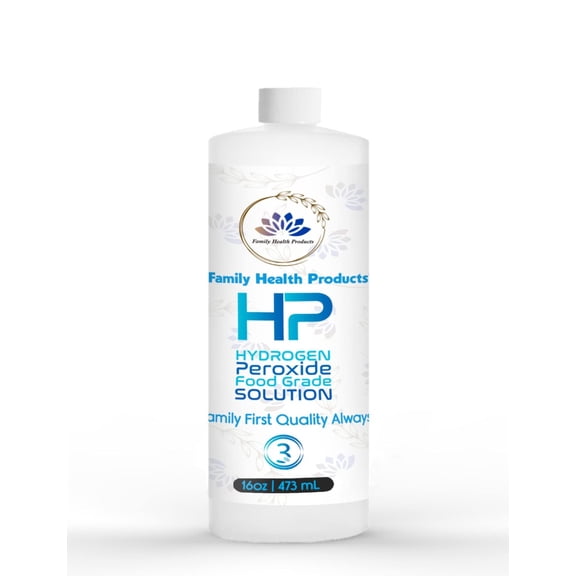 Family Health Products - Food grade Hydrogen Peroxide 3 Percent Solution, Pure Natural Oxygen Cleaner 16 Fl Oz Botlle