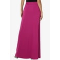 thumbnail image 2 of TheMogan Women's S~3X Drawstring Waist Pocket Drapey Jersey A-Line Long Maxi Skirt, 2 of 7