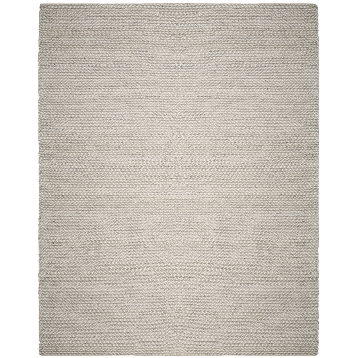 SAFAVIEH Natura Madrid Geometric Runner Rug, Ivory/Silver, 2'3" x 12'