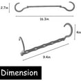 thumbnail image 4 of Urby Multi Hangers Space Saving for Clothes, Sturdy Stackable Hangers with 5 Holes for Dorm Room Closet 10 Pack, Grey, 4 of 5