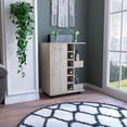 thumbnail image 4 of Tuhome Bar Cart Light Gray MDF, 4 of 5