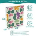 thumbnail image 3 of FORMRS 3 Ring Binder 1.5 inch with Pockets Set of 2 Clip Board 200 Sheets Capacity, Purple Clover Pattern, 3 of 8