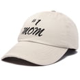 thumbnail image 4 of DALIX #1 Mom Hat Number One Mothers Day Gift Embroidered Baseball Cap in Beige, 4 of 6