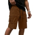 thumbnail image 2 of Dresfit Women's Cargo Shorts Knee Length Baggy Bermuda Shorts 2026 Summer Lightweight Drawstring Work Shorts Plus Size Loose Fit Hiking Short Pants S, 2 of 8