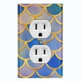 thumbnail image 1 of Metal Light Switch Plate Outlet Cover Mermaid Blue MER003, 1 of 13