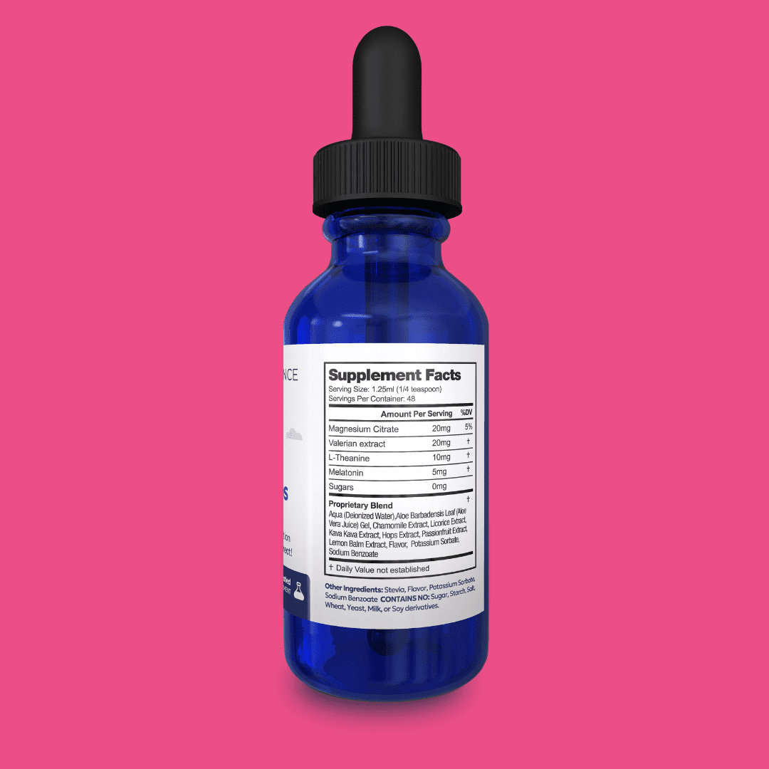 Visible Science Sleep Drops – Flavor Liquid Sleep Aid Supplement – Berry, 2 fl oz (60 mL)