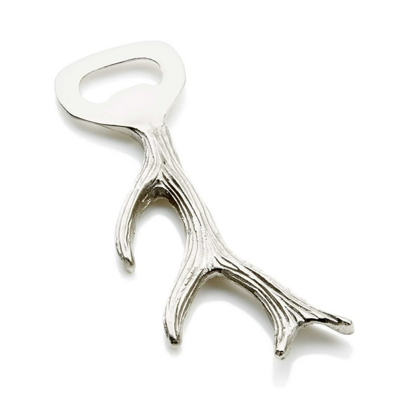 Holiday Lane Silver Brass Antler Bottle Opener