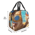 thumbnail image 3 of Sikiie Sunglasses Beach Kittens Lunch Bag for Women & Men Adult Insulated Lunch Box, Food Lunch Containers Lunch Tote Bags for Work, Travel, Outdoor, 3 of 8