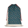 thumbnail image 2 of Christmas Bags Drawstring,Dark Blue Christmas Reindeer Pattern Large Xmas Christmas Gift Bags,Reusable for Xmas and New Year Party Favors and Supplies,27.6" X 19.7", 2 of 5