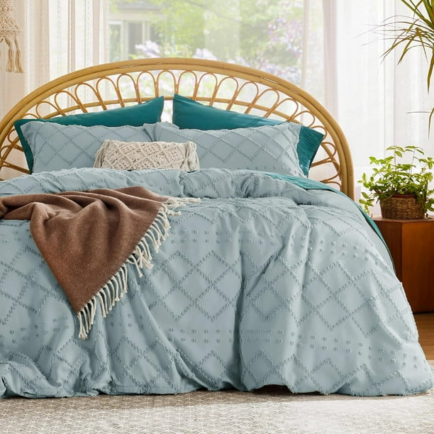 Funda nórdica Queen - Boho Bedding, Funda nórdica para todas las estaciones, 3 piezas