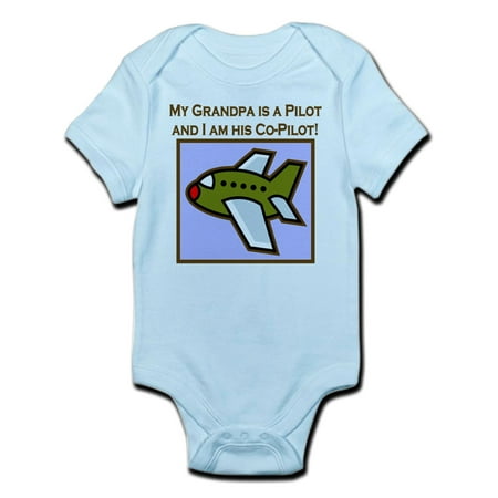 

CafePress - Grandpa s Co-Pilot Airplane Infant Bodysuit - Baby Light Bodysuit