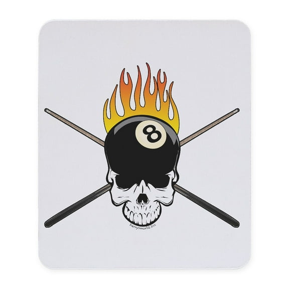 CafePress - Skull Billiards Mousepad - Non-slip Rubber Mousepad, Gaming Mouse Pad
