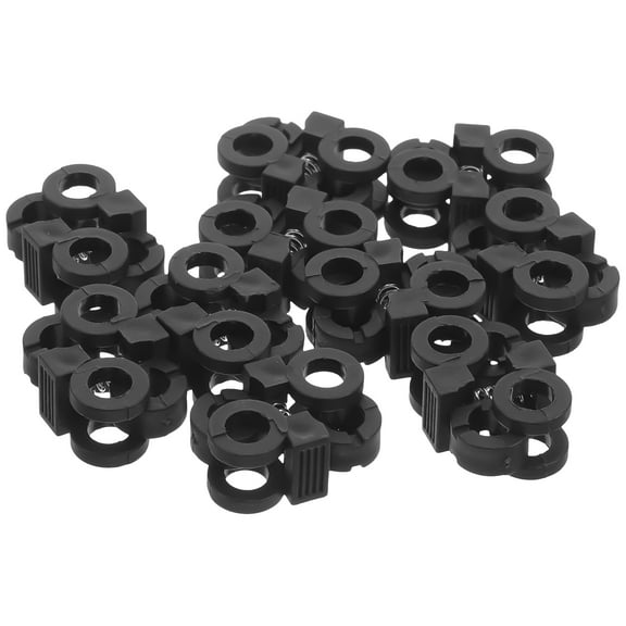 10 Pcs Lazy Shoe Lace Buckle Shoelaces with Lock Sneakers Child Black