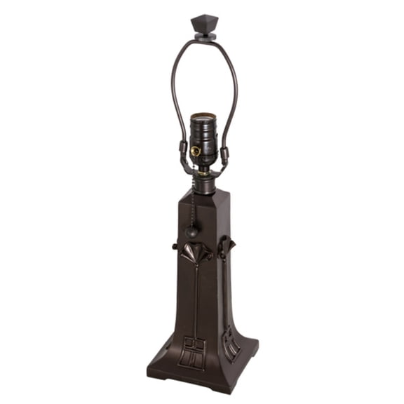 Meyda Tiffany 77672 Ginko - One Light Table Lamp Base   Mahogany Bronze Finish