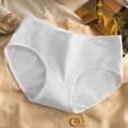 thumbnail image 2 of Ashirexll Womens Cotton Underwear, Ladies Underwear Panties, Solid Color Style Bow Cotton Crotch Mid Waist Sweet Hip Pants, 2 of 4
