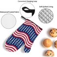 thumbnail image 4 of 4th July Oven Mitts and Pot Holders 4 Pcs Sets for Kitchen, Cooking Gloves Heat Resistant Oven Mitt Gloves Non Slip Potholders for Baking, BBQ, Grilling, 4 of 6