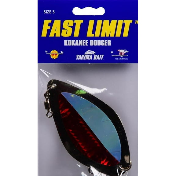 Yakima Bait Worden's Fast Limit 5" Kokanee Dodger Fishing Lure, Red & Pearl, 3850 R/P
