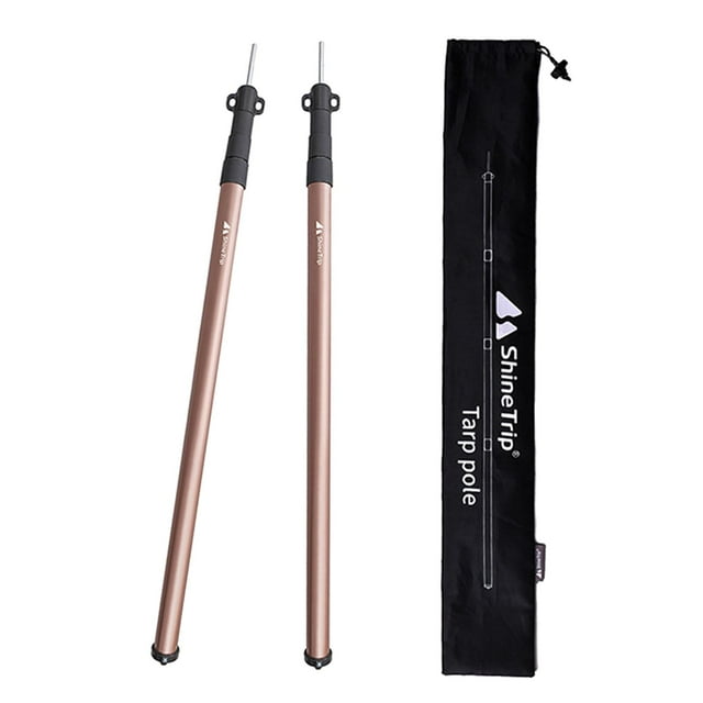 jinwen Bâtons de Bâche Ajustables, Ensemble de 2 Bâches Télescopiques Tiges de Support, Remplacement Champagne