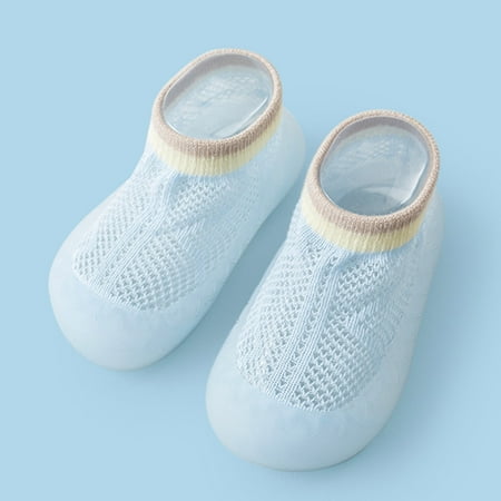 

Baby Slipper Socks Anti Boys Girls Walking Shoes Breathable Lightwewight Soft Sole Rubber Cotton Toddler Shoes Toddler Baby Girls for Boys 7-12 Months
