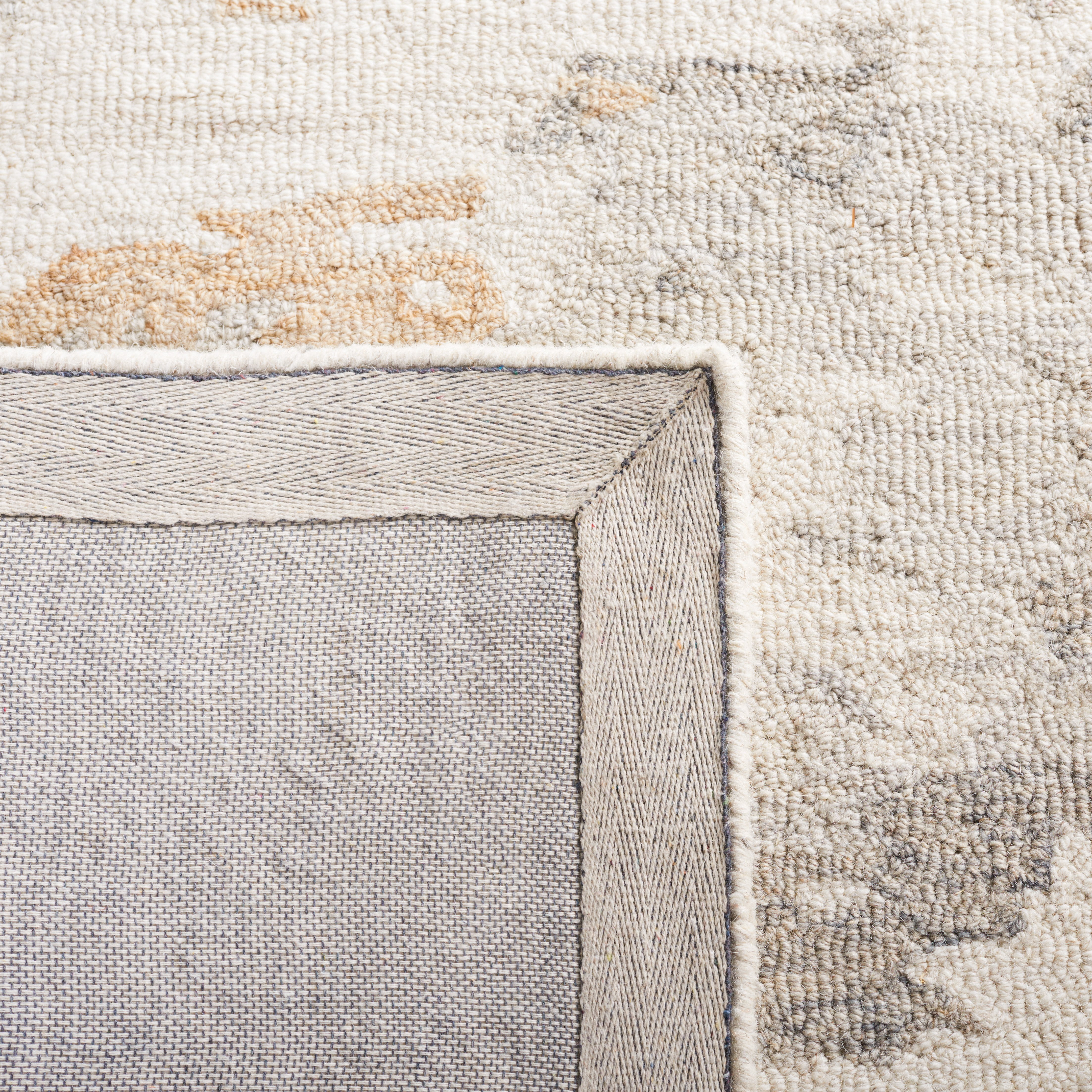SAFAVIEH Abstract Seachlann Abstract Wool Area Rug, Ivory/Gray, 8' x 10'
