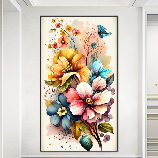 Cuadros Decorativos 5D bricolaje taladro redondo completo diamante pintura ramo decoración del hogar arte artesanal (A3121) Wdftyju de costura negro 4 estilos