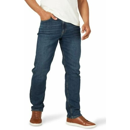 Wrangler Authentics Mens Comfort Flex Waist Relaxed Fit Jean, Color-Rhodes