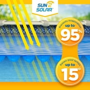 Sun2Solar Oval 800 Series Blue Swimming Pool Solar Cover, 15' x 24'