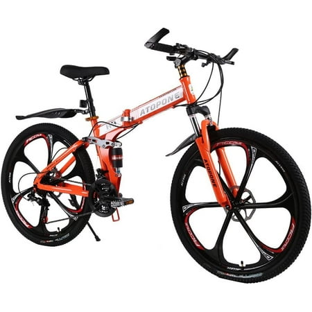 DDER A9 Mountain Bike Folding Bicycles 24 Speed 26inch Steel One wheel ...